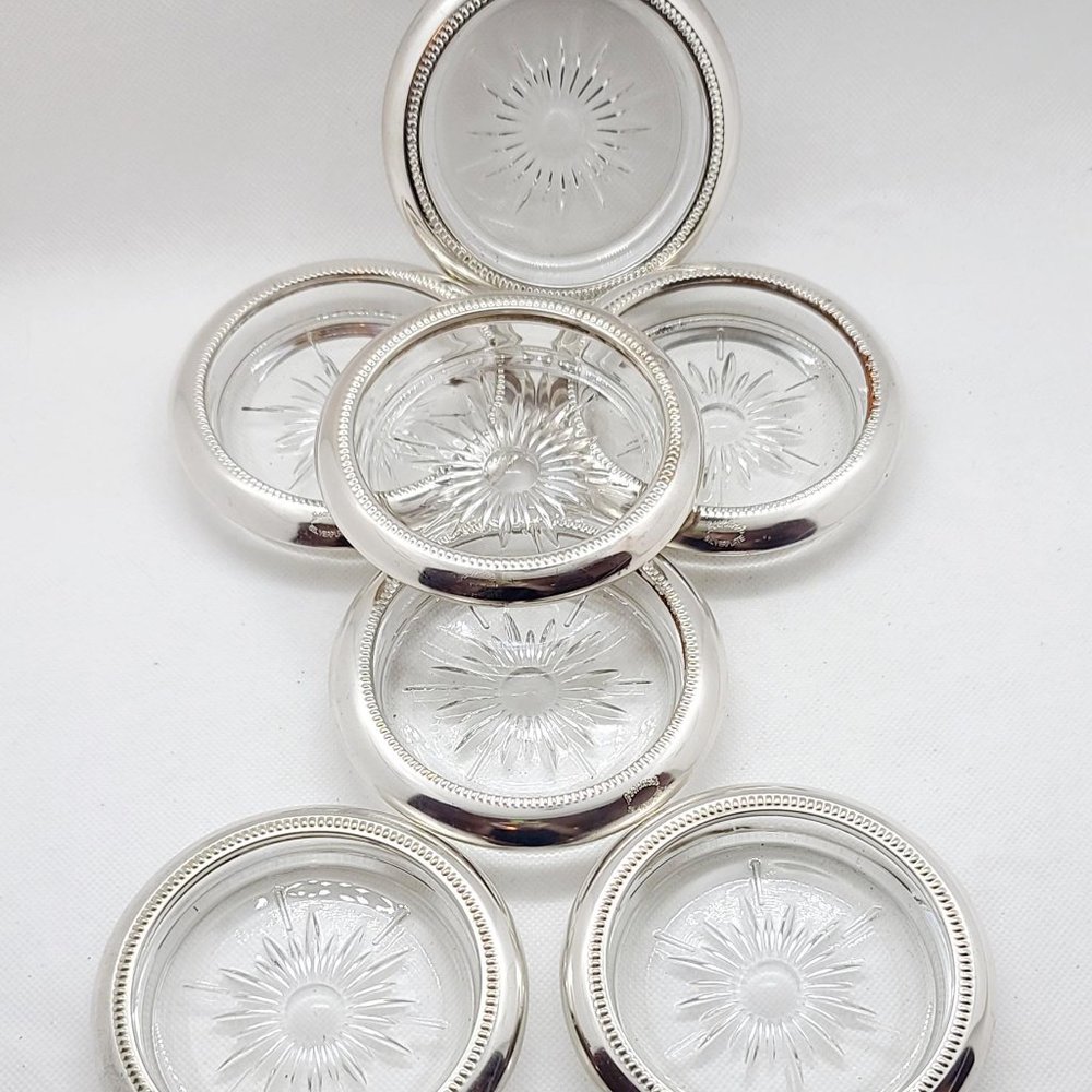 Vintage Silver Plated Coaster Set